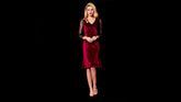 Vintage Royal Banquet v-neck three-quarter sleeve evening dress - FashionByTeresa